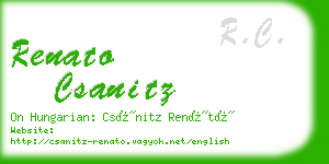 renato csanitz business card